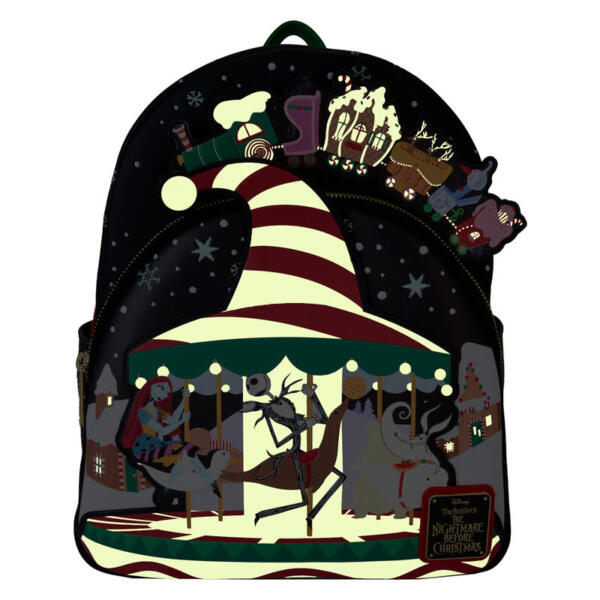 Mochila Journey to Christmas Town Pesadilla Antes de Navidad Disney Loungefly - Imagen 3