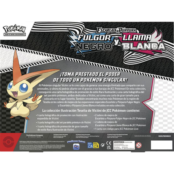 Blister cartas Victini Fulgor Negro y Llama Blanca Pokemon español - Imagen 2