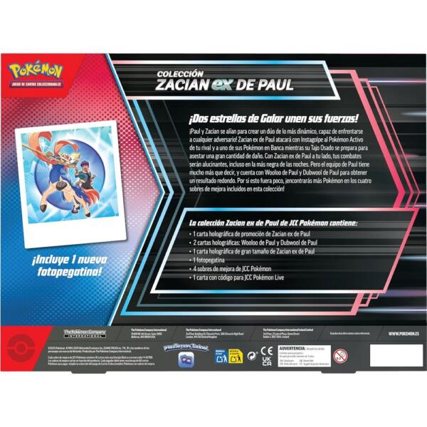 Blister cartas Zacian Ex de Paul Pokemon español - Imagen 2