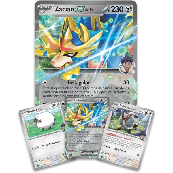 Blister cartas Zacian Ex de Paul Pokemon español - Imagen 3