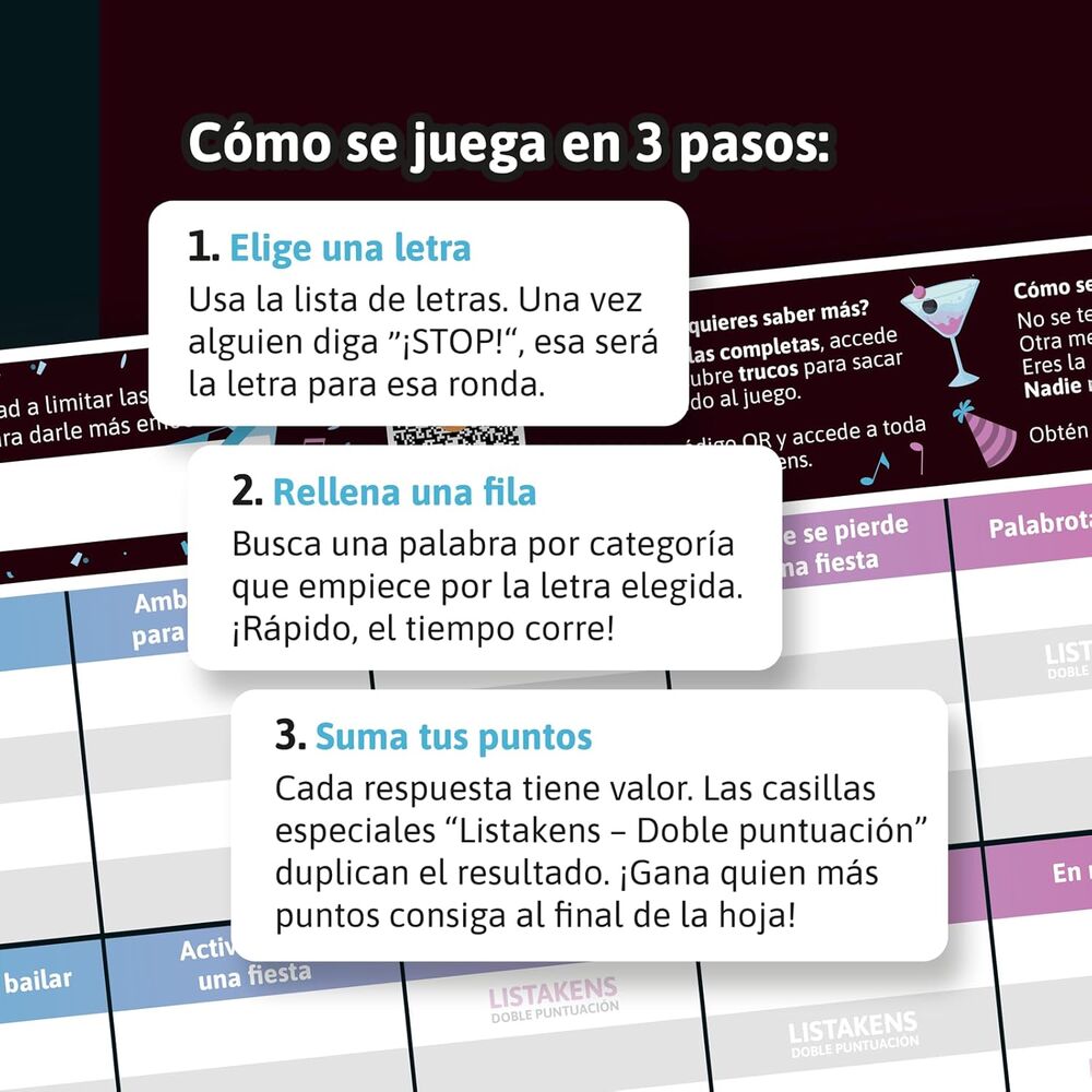 Juego mesa Listos Listas y Listakens Party español - Imagen 2