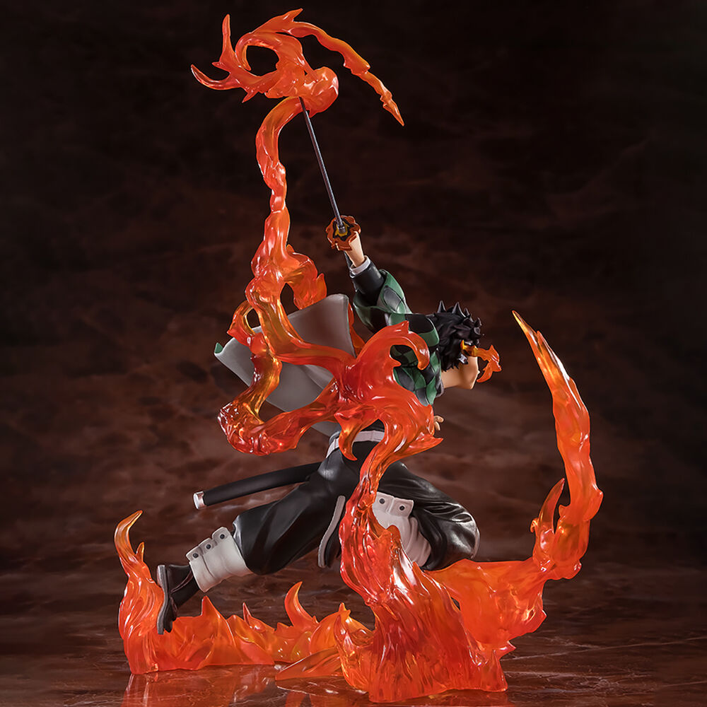 Figura Tanjiro Kamado Kyojuro Rengokus Sword Guard Demon Slayer Kimetsu no Yaiba 19,5cm - Imagen 3