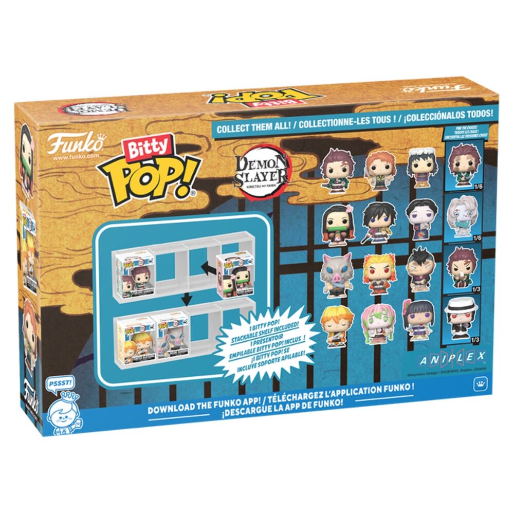 Blister 4 figuras Bitty POP Demon Slayer Nezuko - Imagen 2
