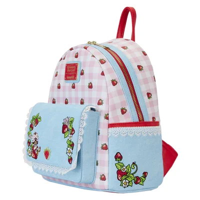 STRAWBERRY SHORTCAKE - Denim - Mini mochila LoungeFly - Imagen 2