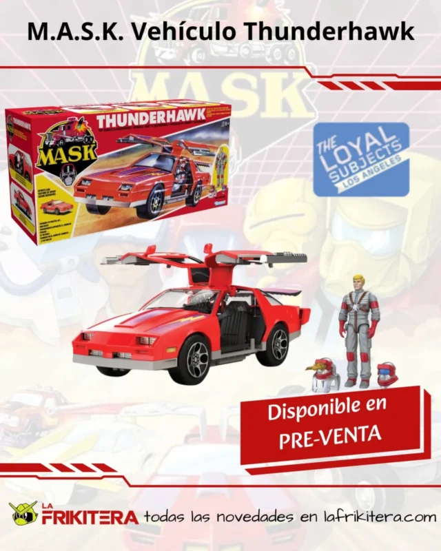 ⚡⚡¡Prepárate para la accion con el Thunderhawk de la mítica serie M.A.S.K!⚡⚡
🏎️¡Siente la adrenalina mientras el Thunderhawk se transforma ,de coche de carreras a jet de combate!✈️
Consigue tú Thunderhawk y domina los cielos y las calles.

Reservalo en la frikitera.

🔗la frikitera.com

#M.A.S.K #thunderhawk #matttrakker #coleccionismo 
#tiendaonline #tiendafriki #theloyalsubjects